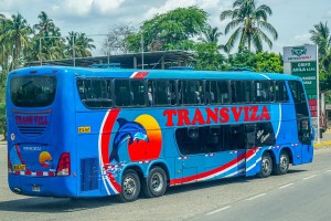 Typical Long Distance Bus in Peru - First Floor is First Class