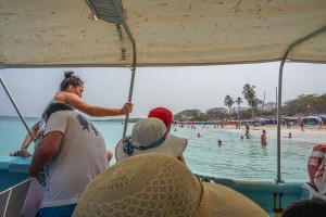 Some people got off at Playa Blanca