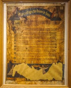 15th Century Charter allowing four fairs a year in Lyon