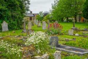 Cemetery next to the pub where we had lunch