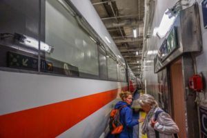 Train on ferry