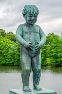 Boy Rubbing his Tummy